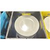 Image 2 : 9 CRATES OF WHITE 10" COMMERCIAL RESTAURANT DINNER PLATES *CRATES INCLUDED*