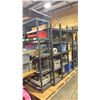 Image 1 : 4 ADJUSTABLE METAL / WOOD STORAGE SHELVING UNITS, PLASTIC STORAGE SHELF & ASSORTED EVENT REPAIR