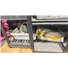 Image 8 : 4 ADJUSTABLE METAL / WOOD STORAGE SHELVING UNITS, PLASTIC STORAGE SHELF & ASSORTED EVENT REPAIR