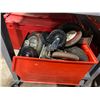 Image 2 : ASSORTED SIZED COMMERCIAL REPAIR CASTERS IN PLASTIC FOLD TOP BINS *BINS INCLUDED*