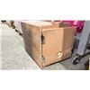 Image 2 : BROWN CAMBRO INSULATED FOOD TRANSPORT CONTAINER & 2 FOLD TOP PLASTIC BINS OF ASSORTED EVENT GOODS