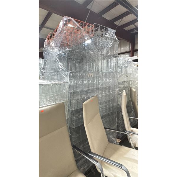 PALLET OF COMMERCIAL RESTAURANT TRAYS OF STEMMED RED WINE GLASSES