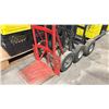 Image 2 : PAIR OF BLACK 2 WHEEL RUBBER TIRE HAND TRUCKS & A RED 2 WHEEL SOLID TIRE HAND TRUCK