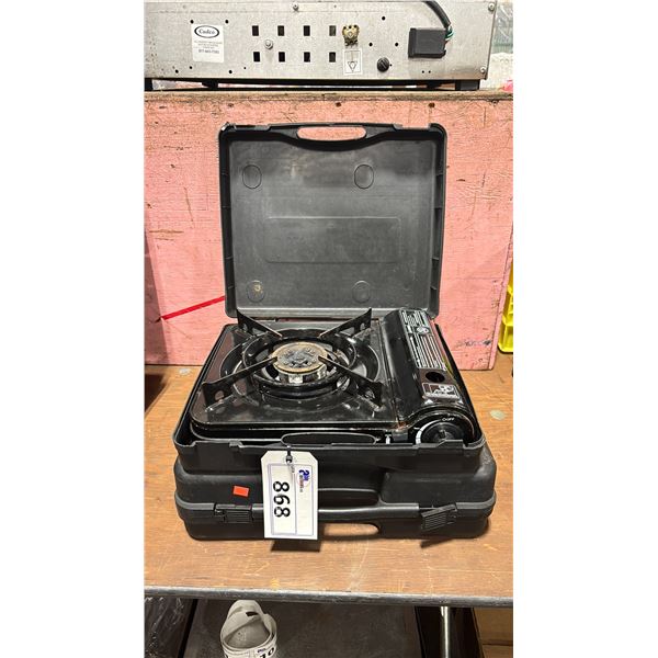 2 IWATANI ZA-3HP 12,000 BTU PORTABLE BUTANE STOVES IN HARD TRANSPORT CASES