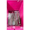 Image 2 : 3 PLASTIC FOLD TOP BINS OF STEAK KNIVES, STAINLESS STEEL BUTTER KNIVES & ASSORTED FORKS/SPOONS