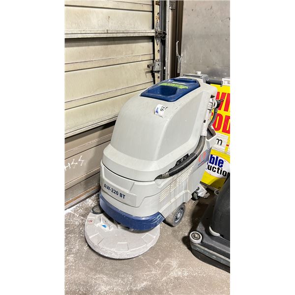 COMOC SANI MARC AW-220BT COMMERCIAL WALK BEHIND ELECTRIC AUTO SCRUBBER WITH KEYS *NO CHARGER*
