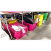 Image 1 : 4 SECTIONS OF ASSORTED COMMERCIAL EVENT DISHES, & REPAIR ITEMS LOCATED UNDER THE TABLES