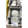 Image 2 : 12 PLASTIC CRATES OF WHITE COMMERCIAL RESTAURANT SIDE PLATES / SAUCERS *PLASTIC CRATES INCLUDED*