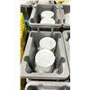 Image 3 : 12 PLASTIC CRATES OF WHITE COMMERCIAL RESTAURANT SIDE PLATES / SAUCERS *PLASTIC CRATES INCLUDED*