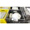Image 2 : 12 PLASTIC CRATES OF ASSORTED WHITE COMMERCIAL RESTAURANT DINNER / SIDE PLATES *PLASTIC CRATES