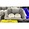 Image 6 : PALLET CRATE OF PLASTIC BINS WITH ASSORTED COMMERCIAL RESTAURANT SIDE PLATES, APPETIZER PLATES,