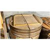Image 2 : PALLET OF 8 - 6' ROUND COMMERCIAL GRADE WOODEN EVENT FOLDING TABLES *MUST TAKE ALL*