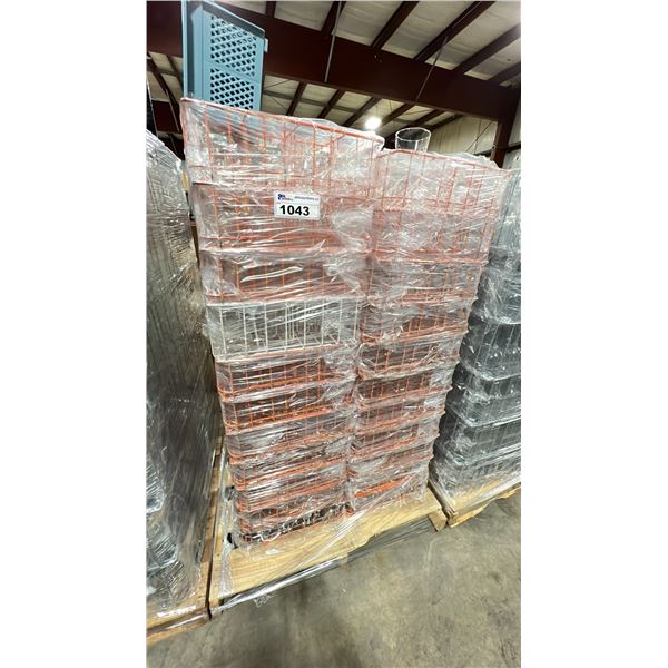 PALLET OF COMMERCIAL RESTAURANT TRAYS OF SHORT COCKTAIL GLASSES