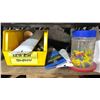 Image 8 : METAL MOBILE SERVICE REPAIR CART WITH ASSORTED BINS OF HARDWARE, BULBS & REPAIR CONTENTS