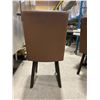 Image 2 : AMISCO BROWN LEATHER CUSTOM MADE COMMERCIAL HIGH BACK 18"H RESTAURANT / EVENT CHAIR