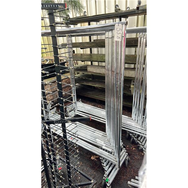 14 CHROME COMMERCIAL MOBILE EVENT CLOTHING RACKS
