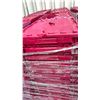 Image 2 : 50 COMMERCIAL STACKING RED HINGED LID STORAGE TOTES