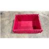 Image 4 : 50 COMMERCIAL STACKING RED HINGED LID STORAGE TOTES