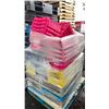 Image 2 : PALLET OF ASSORTED SMALL FOLD TOP TRANSPORT TOTES, STORAGE TOTES & DISH TRAYS