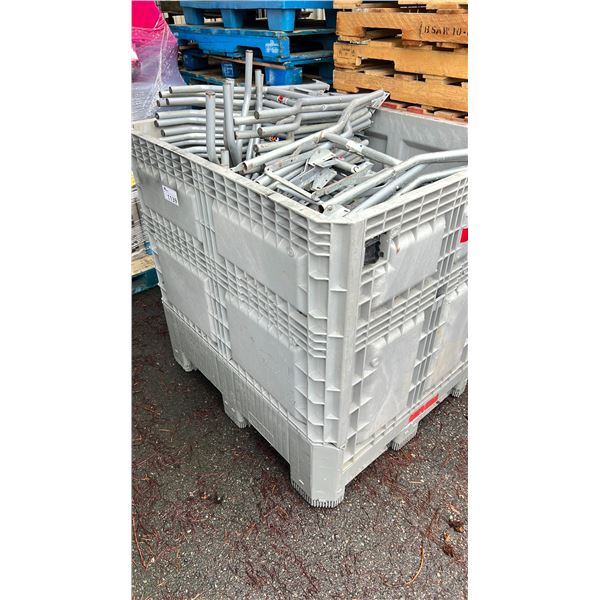 PLASTIC PALLET CRATE WITH METAL REPLACEMENT FOLDING EVENT TABLE LEGS *PALLET CRATE NOT INCLUDED*