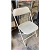 Image 2 : MOBILE CART OF 52 GREY PLASTIC/METAL FRAMED FOLDING STACKING EVENT CHAIRS *CART INCLUDED*