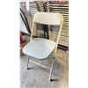 Image 3 : MOBILE CART OF 52 GREY PLASTIC/METAL FRAMED FOLDING STACKING EVENT CHAIRS *CART INCLUDED*