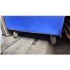 Image 3 : BLUE PLASTIC MOBILE EVENT CART WITH ASSORTED VELVET STYLE CROWD CONTROL STANCHION ROPES *PLASTIC