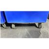 Image 3 : BLUE PLASTIC MOBILE EVENT CART WITH WHITE PROFESSIONAL EVENT / BANQUET CHAIR