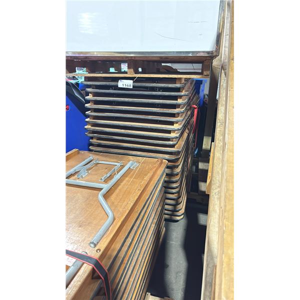PALLET OF 20 WOODEN 6' COMMERCIAL EVENT / BANQUET FOLDING TABLES *MUST TAKE ALL*