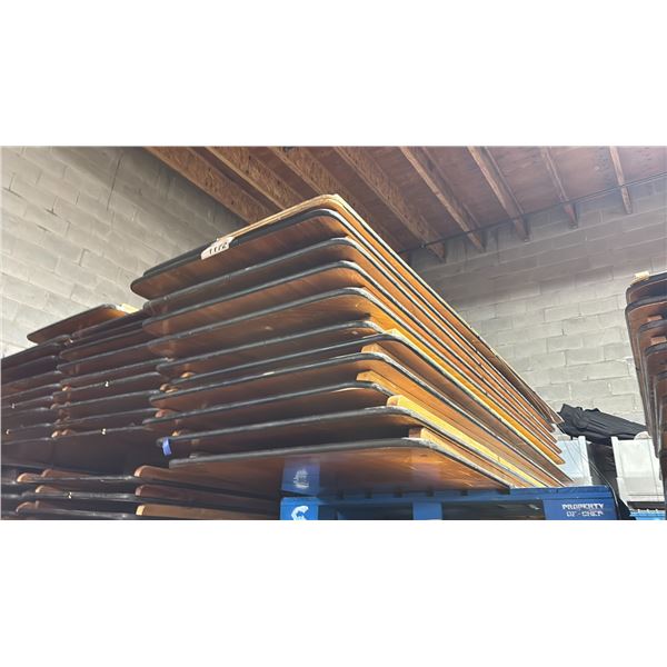 PALLET OF 20 WOODEN 6' COMMERCIAL EVENT / BANQUET FOLDING TABLES *MUST TAKE ALL*