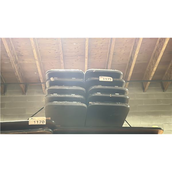 PALLET OF 10 WOODEN 6' NARROW COMMERCIAL EVENT / BANQUET FOLDING TABLES *MUST TAKE ALL*