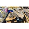 Image 2 : PALLET OF 5 WOODEN CRESCENT SHAPED COMMERCIAL EVENT / BANQUET FOLDING TABLES