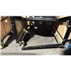 Image 4 : BLACK METAL MOBILE COCKTAIL TABLE EVENT CART WITH ASSORTED WOODEN 3 PCS COCKTAIL TABLES / STANDS /