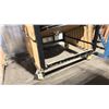 Image 4 : BLACK METAL MOBILE COCKTAIL TABLE EVENT CART WITH ASSORTED WOODEN 3 PCS COCKTAIL TABLES / STANDS /