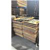 Image 1 : PALLET OF 29 WOODEN RECTANGULAR 4' COMMERCIAL EVENT / BANQUET FOLDING TABLES *MUST TAKE ALL*