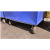Image 3 : BLUE PLASTIC MOBILE EVENT CART WITH ASSORTED COLOR PROFESSIONAL EVENT / BANQUET TABLE LINENS