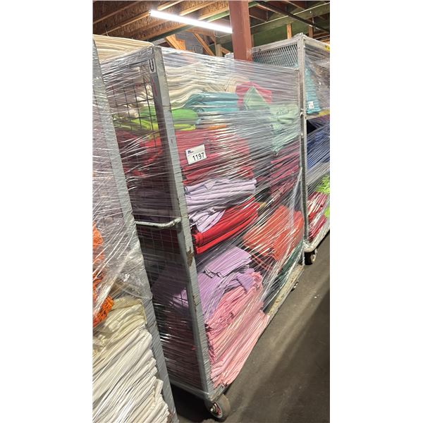 METAL 2 TIER COMMERCIAL MOBILE STORAGE RACK WITH ASSORTED COLOR PROFESSIONAL EVENT / BANQUET
