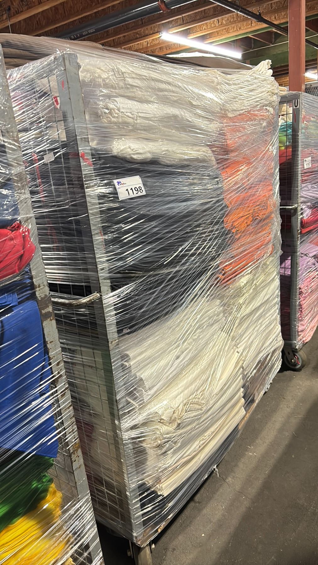 METAL 2 TIER COMMERCIAL MOBILE STORAGE RACK WITH ASSORTED COLOR ...
