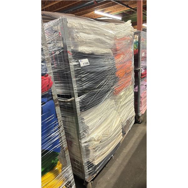 METAL 2 TIER COMMERCIAL MOBILE STORAGE RACK WITH ASSORTED COLOR PROFESSIONAL EVENT / BANQUET