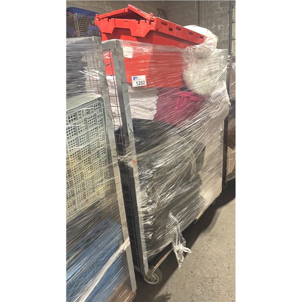 METAL 2 TIER COMMERCIAL MOBILE STORAGE RACK WITH BLACK/WHITE PROFESSIONAL EVENT / BANQUET