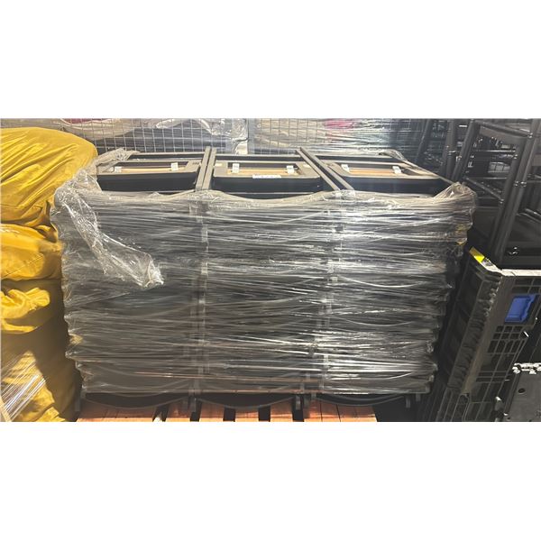 PALLET OF 47 DARK WOOD WOODEN FOLDING EVENT CHAIRS