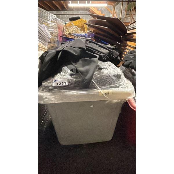 PRODUCT CART WITH ASSORTED SIZE/LENGTH BANQUET LINENS *CART NOT INCLUDED*