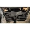 Image 3 : BLACK 2 TIER PRODUCT CART WITH ASSORTED SIZE/LENGTH BANQUET LINENS *SOME USED, CART INCLUDED*