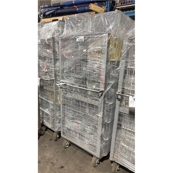 METAL 2 TIER COMMERCIAL MOBILE STORAGE RACK WITH ASSORTED PROFESSIONAL EVENT / BANQUET