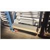 Image 3 : STACK OF 22 WHITE PLASTIC FOLDING EVENT CHAIRS ON MOBILE CHAIR CART *CART INCLUDED*