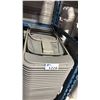 Image 2 : MOBILE CART OF 50 GREY PLASTIC/METAL FRAMED FOLDING STACKING EVENT CHAIRS *CART INCLUDED*