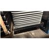 Image 3 : MOBILE CART OF 50 GREY PLASTIC/METAL FRAMED FOLDING STACKING EVENT CHAIRS *CART INCLUDED*