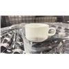 Image 2 : PALLET OF COMMERCIAL RESTAURANT WHITE ESPRESSO MUGS, WHITE OVAL SERVINGS PLATES & WHITE 6" SAUCERS