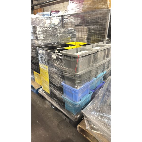 PALLET OF COMMERCIAL RESTAURANT WHITE 11" DINNER PLATES & WHITE 8" SIDE PLATES *BINS INCLUDED*