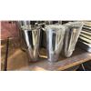 Image 3 : 4 STAINLESS STEEL COMMERCIAL COFFEE CARAFES & 3 STAINLESS STEEL DRINK SHAKER/STRAINERS